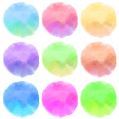 suluboya daire desenli renkli simge