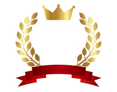 Crown Laurel kurdele altın ikonu