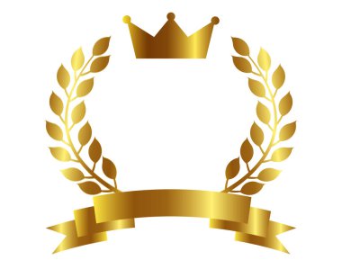 Crown Laurel kurdele altın ikonu