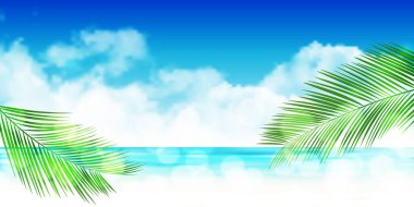 Deniz ayası manzarası Yaz Arkaplanı