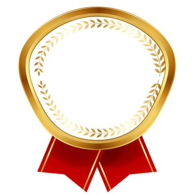 amblem altın defne kurdele simgesi