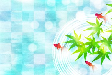 Japon balığı sıcak akçaağaç arka planı