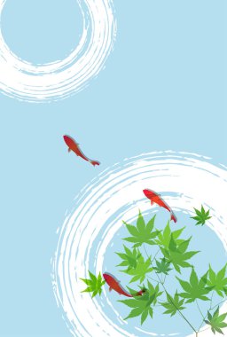 Japon balığı sıcak akçaağaç arka planı