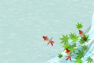 Japon balığı sıcak akçaağaç arka planı