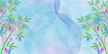 Tanabata Dekorasyonu Japon Desenli Arkaplan