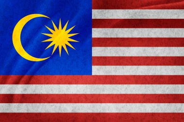 Malezya Ülke Bayrağı Dünya Arkaplanı