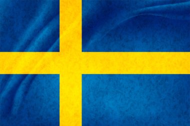 İsveç Ülke Bayrağı Dünya Arkaplanı