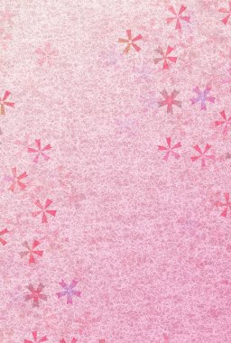 Kiraz Çiçekleri Japon desenli suluboya arka planı