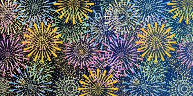 Havai fişekler gece gökyüzü sıcak hava arkaplanı