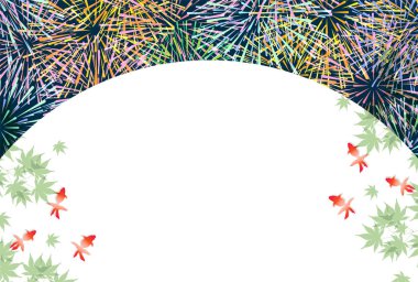 Japon havai fişekleri sıcak hava arka planı