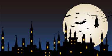 Cadılar Bayramı Dolunay Kalesi Arkaplanı