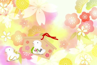 Yılan Yılbaşı Kartı Silueti Arkaplanı