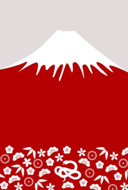 Yılan Yılbaşı Kartı Silueti Arkaplanı