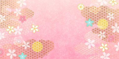 cherry blossom spring watercolor background clipart