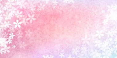 Kiraz Çiçekleri Japon desenli suluboya arka planı