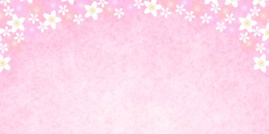 Kiraz Çiçekleri Japon desenli suluboya arka planı