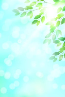 Taze yeşil yaprakları manzara arka plan