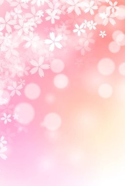 Kiraz Çiçekleri Japon desenli suluboya arka planı