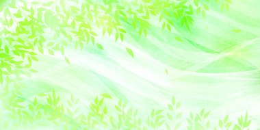 Taze yeşil yaprakları manzara arka plan