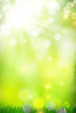 Japon Desenli Taze Yeşillik Suluboya Arkaplanı