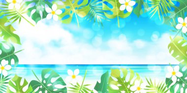 Palm Sea Manzarası Arkaplanını Bırakıyor