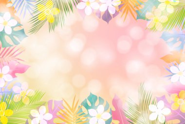 Palm Plumeria Evleri Arkaplanını Bırakıyor