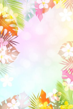 Palm Plumeria Evleri Arkaplanını Bırakıyor