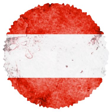 Avusturya bayrağı suluboya daire simgesi