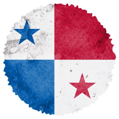 Panama bayrağı suluboya daire simgesi