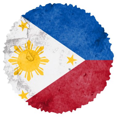Filipinler bayrağı suluboya daire simgesi