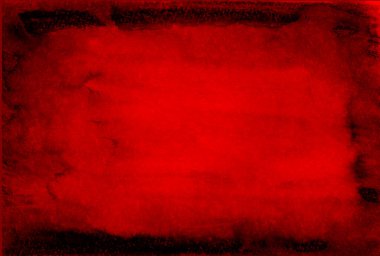 Japon kağıt, suluboya, kırmızı arkaplan