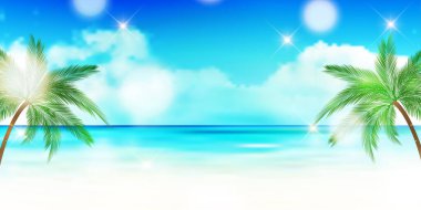 Deniz Gökyüzü Yaz Peyzajı