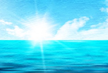 Deniz Gökyüzü Yaz Peyzajı