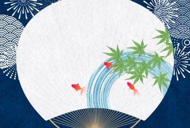 Havai fişekler, sıcak hava, suluboya arka plan