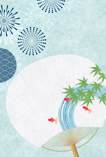 Havai fişekler, sıcak hava, suluboya arka plan