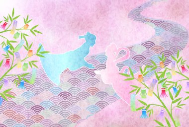 Tanabata Samanyolu Deseni Arkaplanı