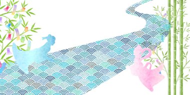 Tanabata Samanyolu Deseni Arkaplanı