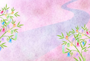 Tanabata Samanyolu gökyüzü arka plan