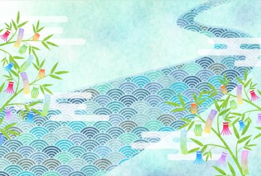 Tanabata Samanyolu Deseni Arkaplanı