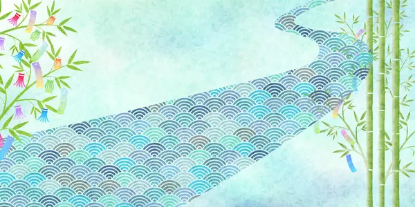 Tanabata Samanyolu Deseni Arkaplanı