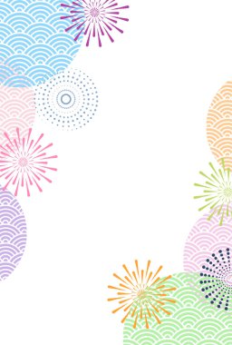 Havai fişek Japon Desenleri Arkaplanı