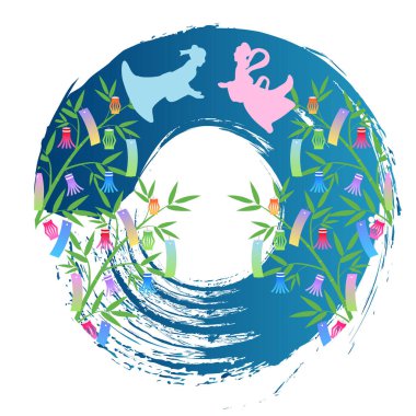 Tanabata Girdabı Bambu Yaz Simgesi