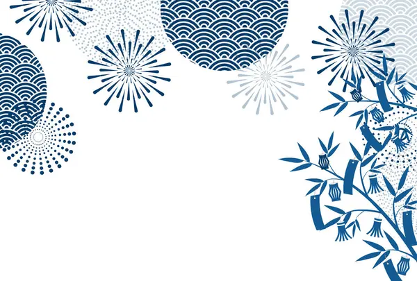 Tanabata Havai fişek Japon Model Arkaplanı