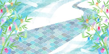 Tanabata Samanyolu Deseni Arkaplanı