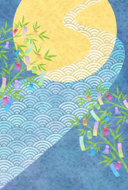 Tanabata Samanyolu Ay Arkaplanı