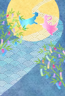 Tanabata Samanyolu Ay Arkaplanı