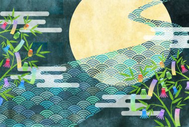 Tanabata Samanyolu Ay Arkaplanı