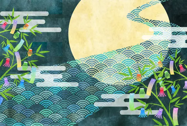 Tanabata Samanyolu Ay Arkaplanı