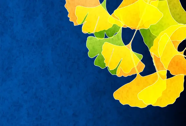 Güz yaprakları ginkgo sonbahar arkaplanı