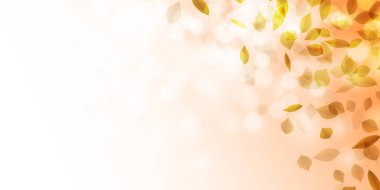 Sonbahar yaprakları arka planda kalır